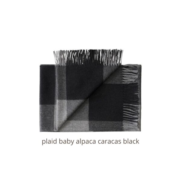 plaid baby alpaca caracas black