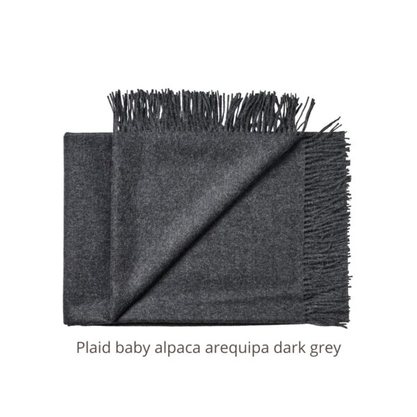 plaid baby alpaca arequipa dark grey