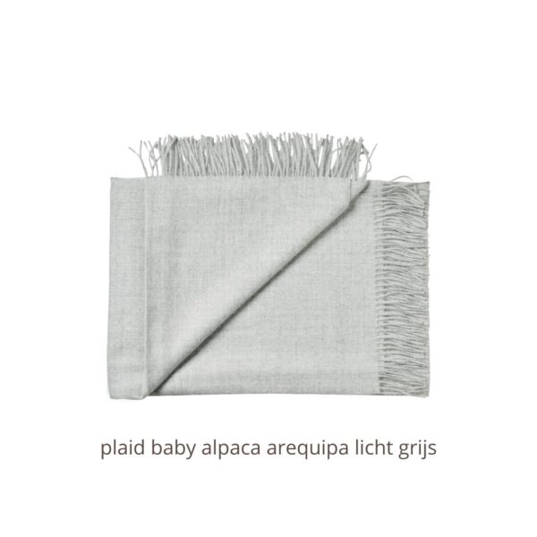 plaid baby alpaca arequipa licht grijs