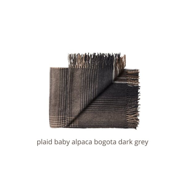 plaid baby alpaca bogota dark grey