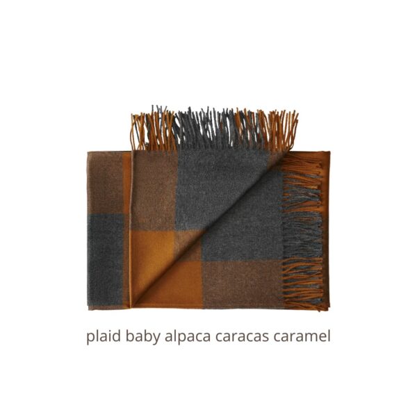 plaid baby alpaca caracas caramel