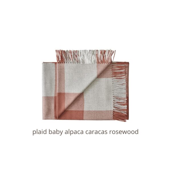 plaid baby alpaca caracas rosewood