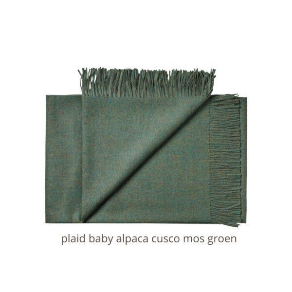 plaid baby alpaca cusco mos groen