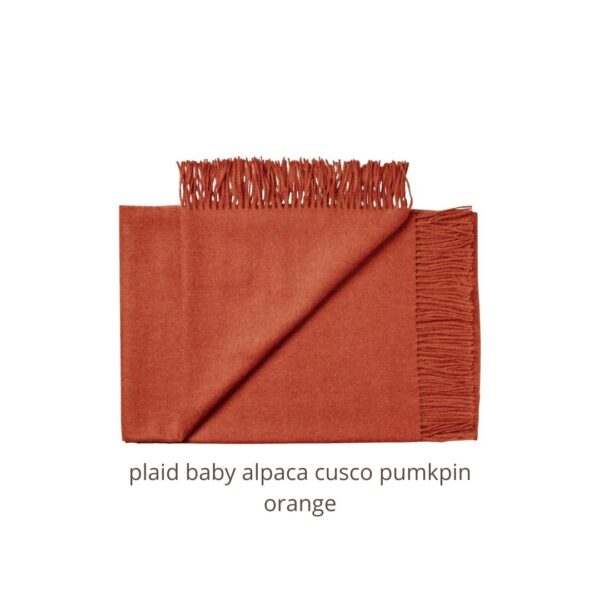 plaid baby alpaca cusco pumkpin orange