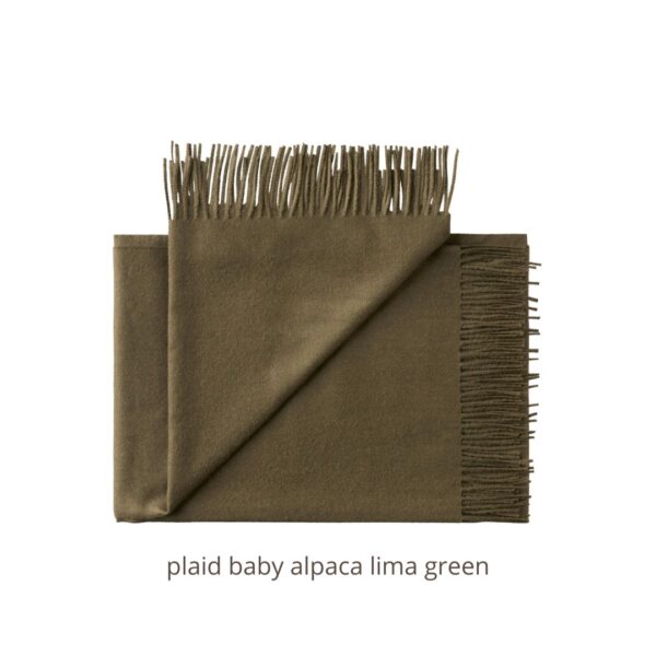 plaid baby alpaca lima green