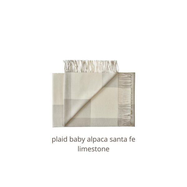 plaid baby alpaca santa fe limestone