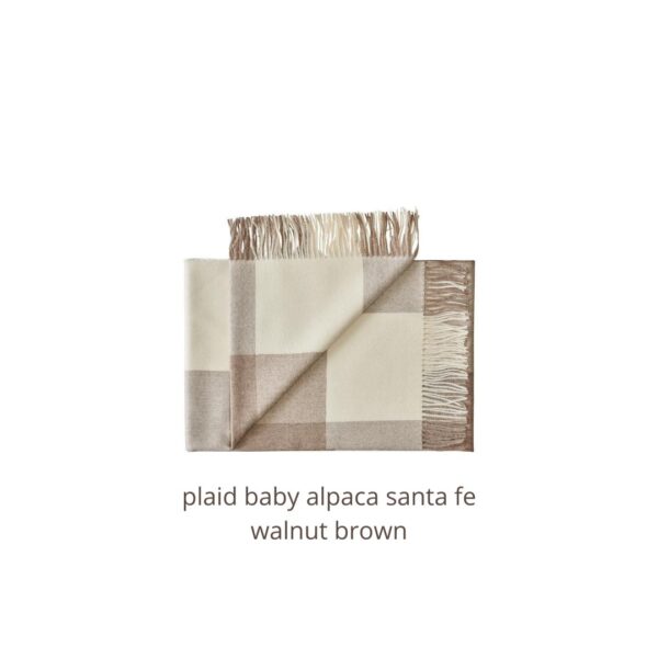 plaid baby alpaca santa fe walnut brown